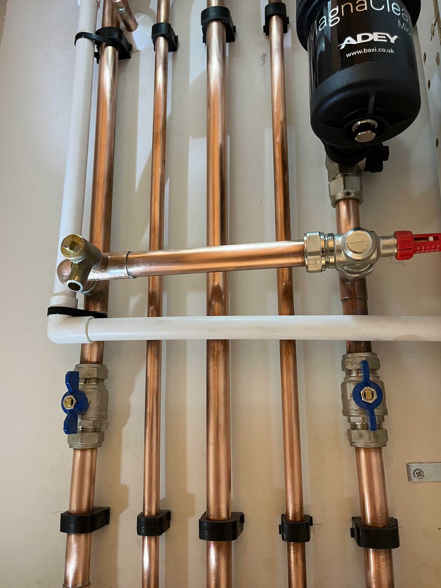 pipes for central heating by Morris-Last plumbing and heating services, Rossendale